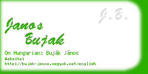 janos bujak business card